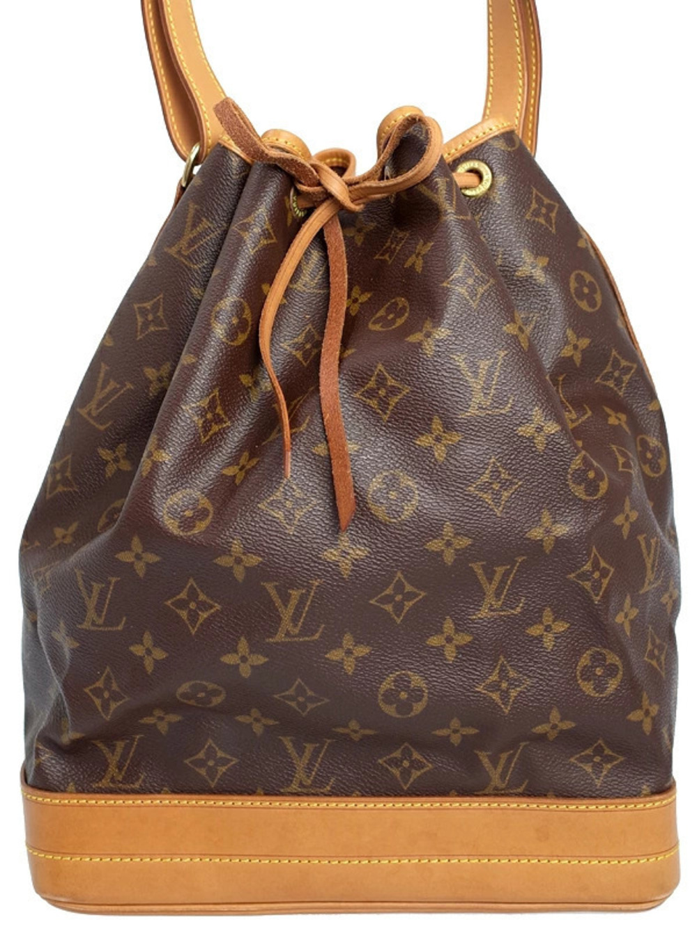 Louis Vuitton Monogram Noe Shoulder Bag Canvas Leather Brown